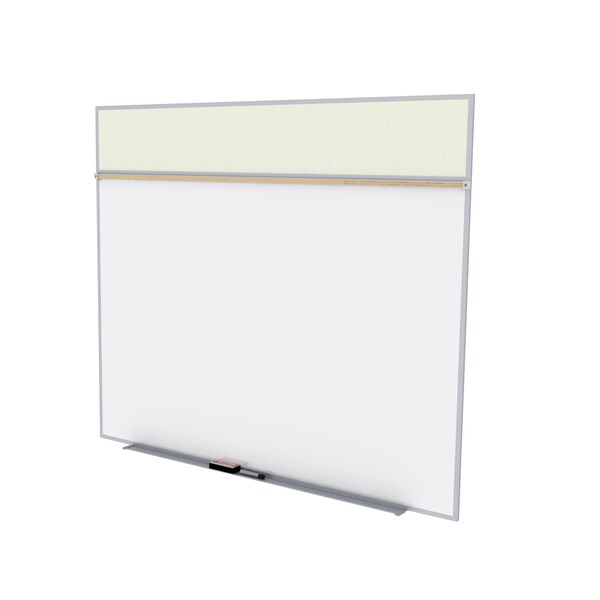 Ghent Combo Whiteboard/Bulletin, Mag Por/Vnyl, Styl A, 5 ft H x 8 ft W, Ivory SPC58A-V-185 - main